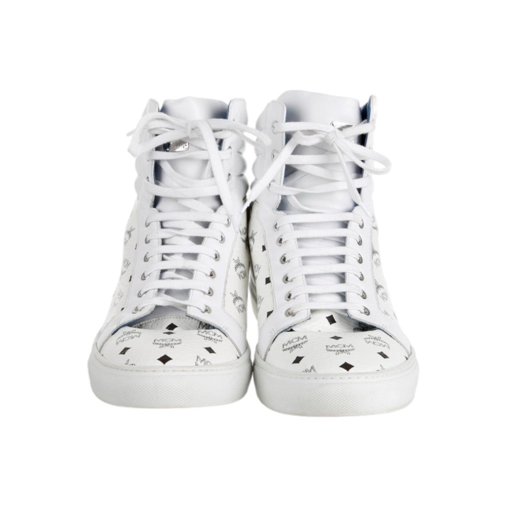 MCM 'Carryover' Visetos Leather High Top Sneakers - Excellent Condition (Sz 12)